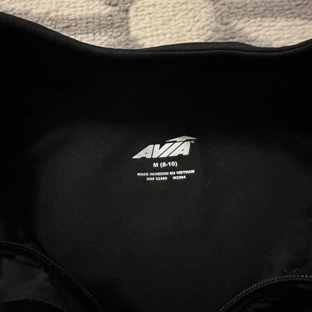 Size M 8/10 Avia Active Wear Quarter Zip Black Sweater - Picture 5 of 5